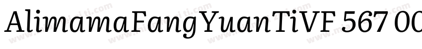 AlimamaFangYuanTiVF 567 000wght  3字体转换